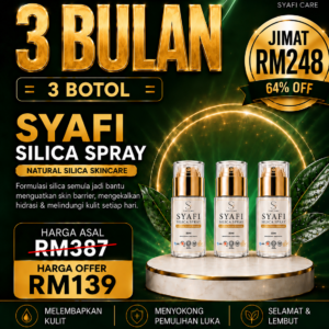 Set Rawatan 3 Bulan (3 Pcs x Syafi Silica Spray)