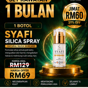 Set Rawatan 1 Bulan ( 1 Pcs x Syafi SIlica Spray)
